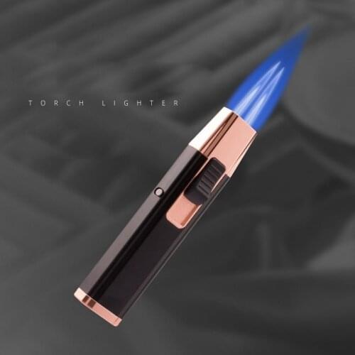 Portable Windproof Metal Double Torch Lighter Butane Gas Jet Lighter Blue Flame 1300C Cigarette Cigar Lighters Christmas Gifts