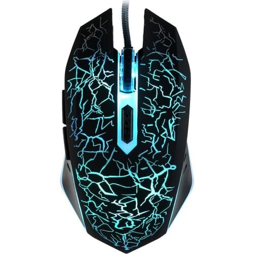 Wired Gaming Mouse 3600DPI Ergonomic Mouse Optical Mouse 4 Adjustable DPI levels/6 Buttons/ 7-color Breathing Light Mouse gaming