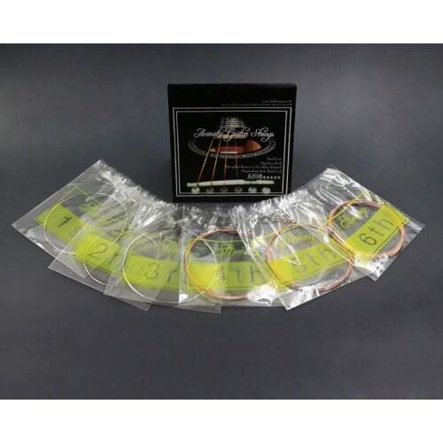 IRIN A108 Acoustic Guitar Strings Phosphor Bronze Color Alloy Wound 1st-6th(.009-.045) L43E