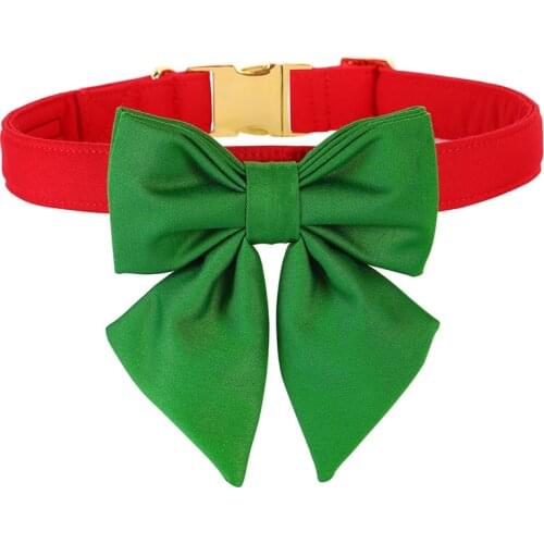 Unique Style Paws Colorful Dog Collar Bow Set for Small Medium Large Dog Wedding Christmas Pet Collar