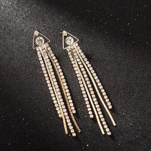 YFJEWE 2018 Hot Vintage Exaggerated Long Metal Dangle Earrings for Women Ethnic Statement Fringed Earrings Jewelry E547