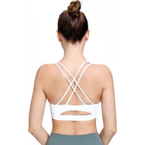 Women Sports Underwear Sleeveless Beauty Back Shockproof No Rims Sexy High Elastic Gym Yoga Top Vest Bra Fitness Underwear Femal