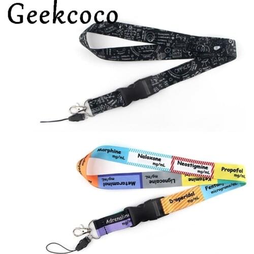 10pcs/lot J1355 Critical Care Anaesthetics ICU Mobile Phone Neck Strap Removable Buckle Lanyard for Doctor And Chemistry Rope