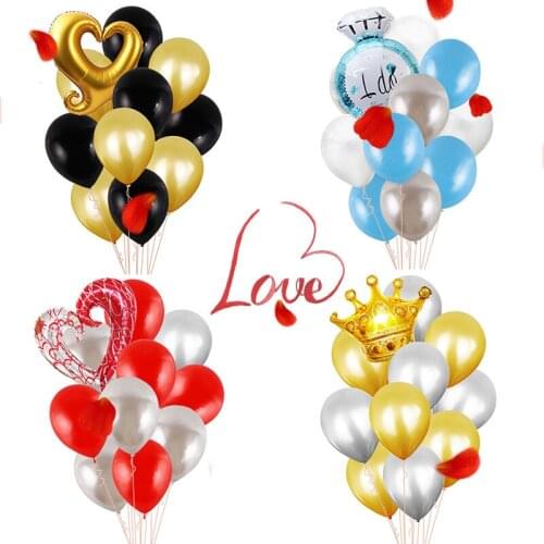 12psc/lot 12 inch Latex suit Balloons Valentines Day confession proposal Eedding Balloon Birthday Party decoration Supplies