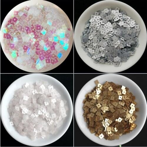 3600Pcs/Lot 4mm Flat Square Shape sequins Paillettes sewing Wedding craft PVC Flat Loose Sequin For Women Garments Accessories