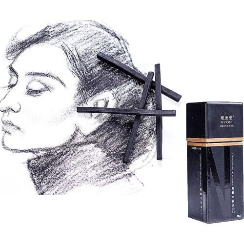 20PCS 5-7mm Profession Pencils Sketch Drawing Willow Charcoal, square willow charcoal strip ,sketch carbon rod,Painting Supplies