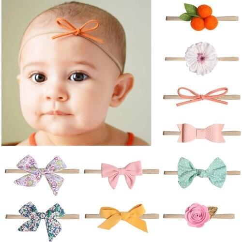 Baby Girls Headband Newborn Baby Hair Accessories 10 Colors Cute Bowknot Headwrap Baby Accessories Infant Toddlers Gift