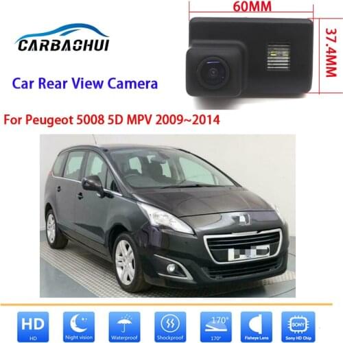 Car Reverse Backup Parking Accessories camera for Peugeot 5008 5D MPV 2009~2012 2013 2014 High quality CCD full HD Night Vision