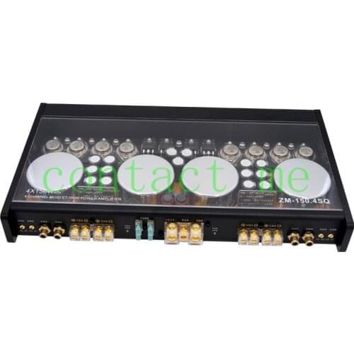 Class A car power amplifier, 4-channels 250Wx4 high-fidelity power amplifier, channel volume can be adjusted individually