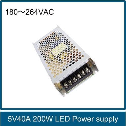 5V40A200W Ultra thin switching power supply Full color LED display screen power supply,,input voltage 220-230V