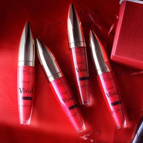 5ml Lip Gloss Non-Stick Multifunctional Rich Color Pearl Shining Stars Matte Glitter Liquid Lip Gloss for Cosmetic