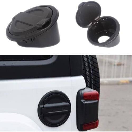 Black Fuel Filler Door Cover Gas Tank Cap for 2018 Jeep Wrangler JL Sport Rubicon Sahara Unlimited