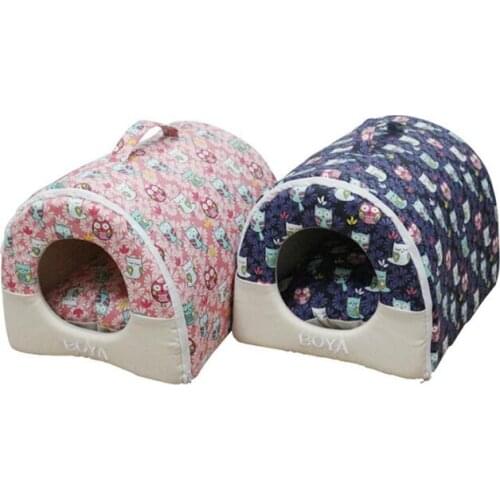Pet Dog House Nest With Mat Foldable Pet Dog Bed Cat Bed House For Small Medium Dogs Travel Kennels For Cats