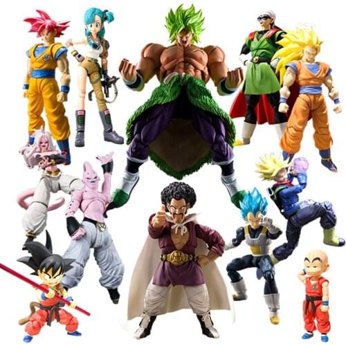 Anime Figures SHF Dragon Ball Jilian Lianhei Released Raleigh King God Vegeta Goku Buu Model Toy Decoration Kids Gift