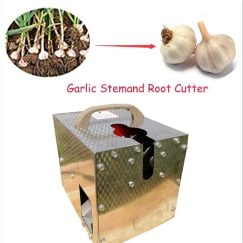 Hot sale fresh garlic root cutting machine/electric garlic root leaf cutting machine 2000-3000pcs/h