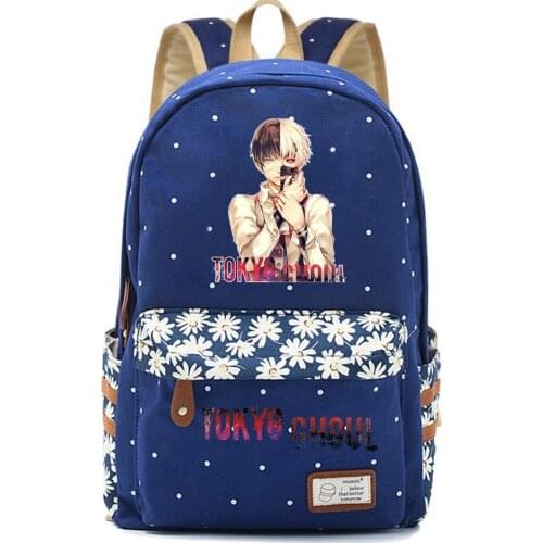 Anime Tokyo Ghoul Canvas Backpack Teenger Packsack Casual Schoolbag High Quality Mochila Unisex Student Travel Laptop Bag