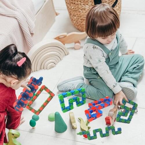 Fidget Toys Children And Adults Puzzle Decompression Bicycle Chain Toys Kids Autism Snake Puzzles Classic Sensory Toy 1PC random