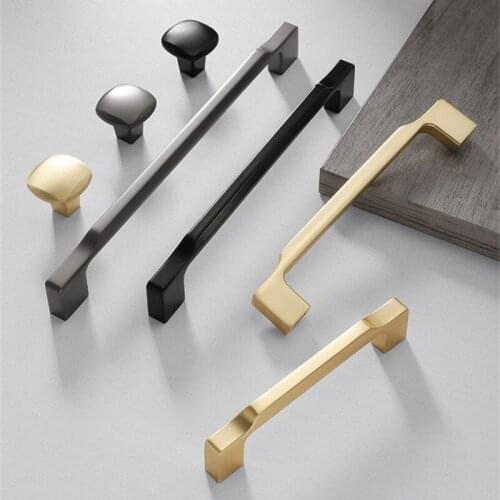KK&FING American Light Luxury Door Handles Zinc Alloy Kitchen Cabinet Knobs and Handles Drawer Pulls Furniture Door Hardware