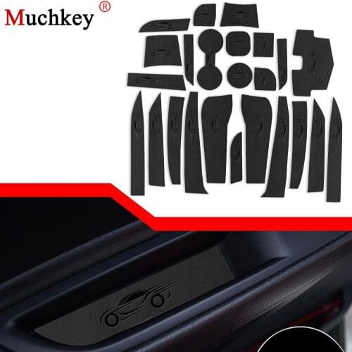 PU Leather Car Anti Slip Mat For Chevrolet Trax 2014 2015 2016 Non-Slip Covers Interior Door Mats Cup Pad Door Groove Mat 24 pcs