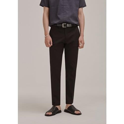 Casual pants mens drape anti wrinkle 2021 summer tapered Capris thin business straight slim solid size pants