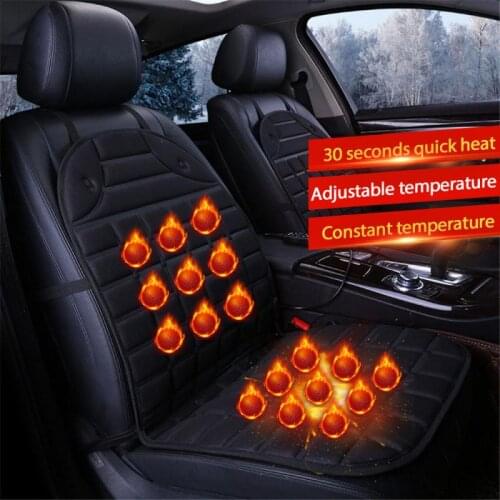 Car Van Front Seat Hot Heater Winter Warmer Heat Pad Cushion Cover 12V Universal Car Seat Cover Protector Auto Interior