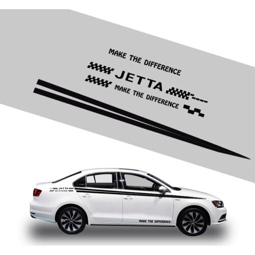Car Side Body Decal Stickers Racing Graphic and Words Waterproof Self-adhesive DIY Decoration Sticker For Volkswagen Jetta