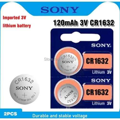2PC Sony Original CR1632 Button Coin Cell Battery For Watch Car Remote Key cr 1632 ECR1632 GPCR1632 3v Lithium Battery