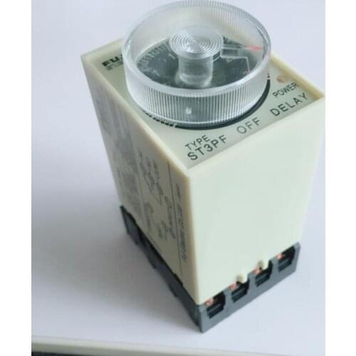 ST3PF ST3 Time relay DC12V Power Off Delay Timer Time Relay with Base 8Pin 1S/5S/10S/30S/60S/3M/5M/10M/30M/60M