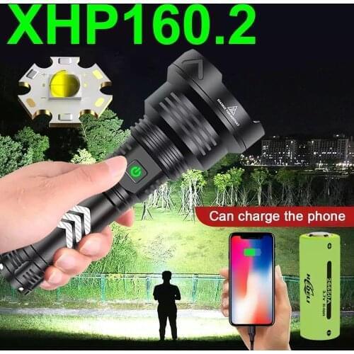 Ali Newest XHP160.2 Most Powerful Led Flashlight 18650 Torch Light Xhp90 Xhp70 Rechargeable Tactical Flash Light Hunting Lantern