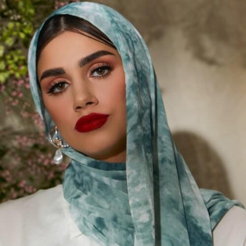 Newest Arrival Gradient Tie-dyed Chiffon Scarf Hijabs Printed Shawls Women Large Size Muslim Fashion Wraps 10PCS/Lot Wholesale