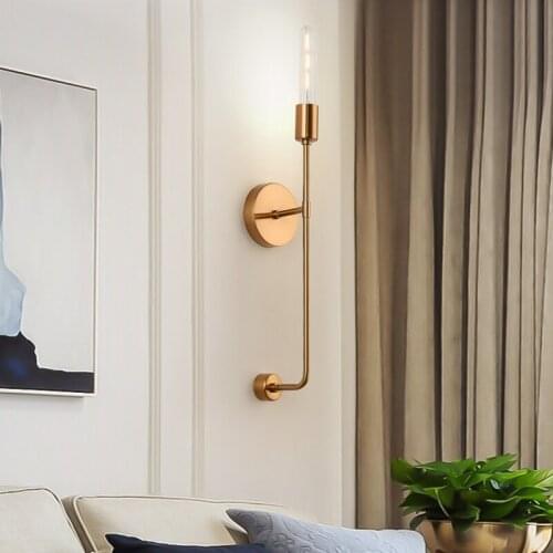 Modern Crystal Wall Lamp Restaurant Bedroom Wall Light Nordic Copper Decor Luminaire Led Indoor Wall Lamps Living Room Fixtures