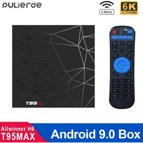 T95max Android 9.0 TV BOX H6 Quad core 4GB 64GB H2.65 6K 2.4GHz WIFI Set-top box Media Player Smart TV Box 4GB 32GB