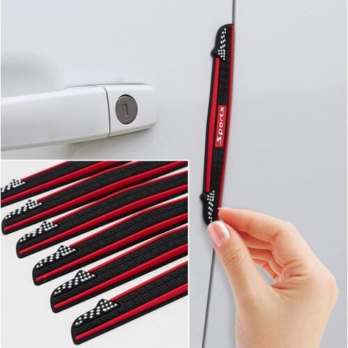 Universal Car Door Edge Guard Scratch Strip Protector Rubber Rearview Mirror Protector Car Bumper Protection Black White Styling