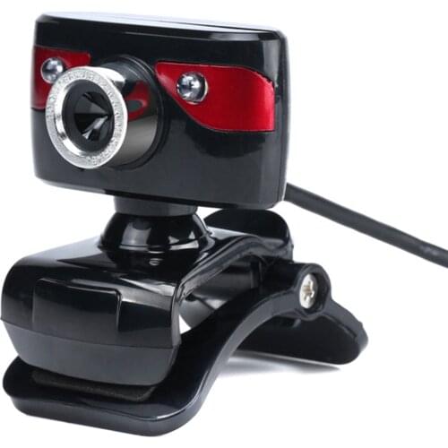 USB 2.0 Webcam With Mic LED Light 480P 12MP HD Driver-Free Web Camera Video Conference Clip-On Computer Camera For PC Laptop