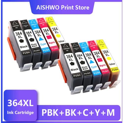 10PK 364XL Compatible Ink Cartridges Replacement for HP 364 xl Deskjet 3070A 5510 6510 B209a C510a C309a Printer