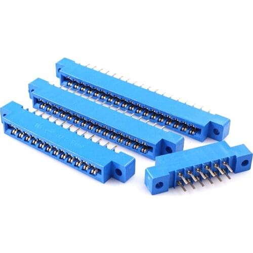 10pcs Flange 805 Card Edge Connector 3.96 mm Pitch 8 12 16 20 24 30 36 44 56 72 Pin PCB Gold Finger Slot Solder Board DIP