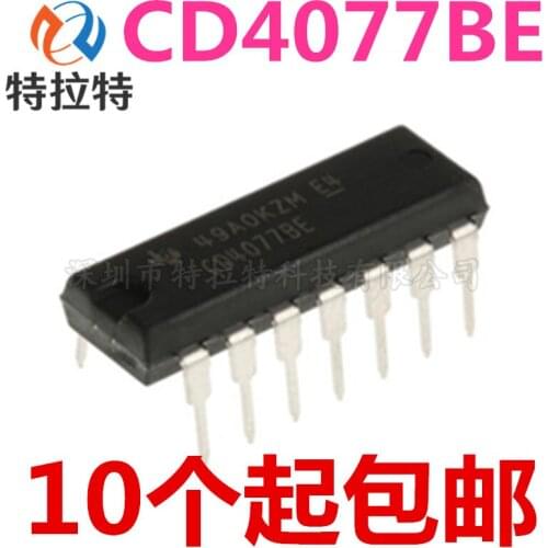 10pcs/lot CD4077BE DIP-14 CD4077 DIP14 4077BE DIP