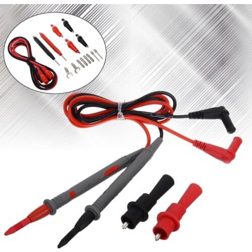 16pcs Digital Multimeter Test Leads Probes Voltage Meter Cable Kit Multifunction Copper Alligator Clip Accessories Set