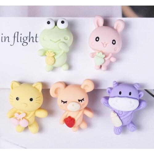20pcs/lot Cartoon animal Resin Flatback Cabochons Accessories For Hair Clothing Shoes DIY Home Decoration