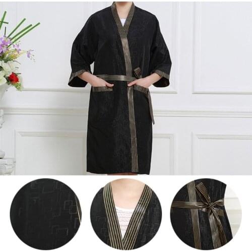 2021 New Fashion Salon Spa Client Gown Kimono Style Waterproof Hair Cutting Gown Smock