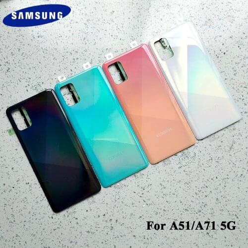 A51 A71 5G Samsung Battery Back Cover Glass Rear Door Housing Panel For Galaxy SM-A5160 SM-A7160 Replacement Parts With Sticker