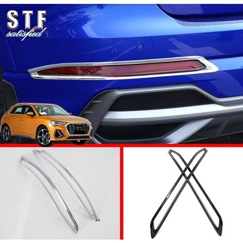 ABS Rear Fog Light Lamp Cover Trim Molding Bezel Garnish For Audi Q3 2019 2020