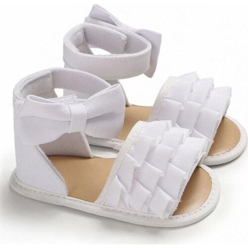 Toddler Baby Girls Shoes Summer Infant Kids Sandals Newborn Bowknot Soft Sole Shoes Princess Denim Sandals Prewalkers