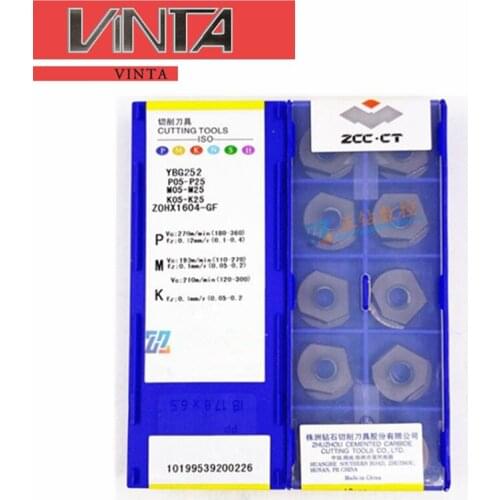 CNC milling inserts ZOHX1604-GM ZOHX1604-GF YBG252 CNC milling cutter arbor BMR04-016-G16-M Stainless steel processing