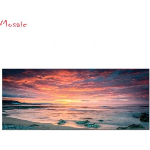 DIY Diamond Embroidery"Sunset sea Scenic"Cross Stitch 5D DIY Diamond mosaic landcape diamond painting rhinestones Christmas gift