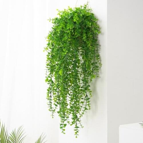 70cm Artificial Green Plants Hanging Ivy Leaves Radish Seaweed Grape Fake Flowers Vine Home Garden Wall Party Decoration