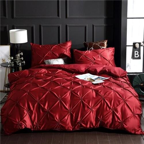 Denisroom Bedding Set Luxury Duvet Cover Sets bedspreads Bed Set red King double bed comforters No Sheet XY58