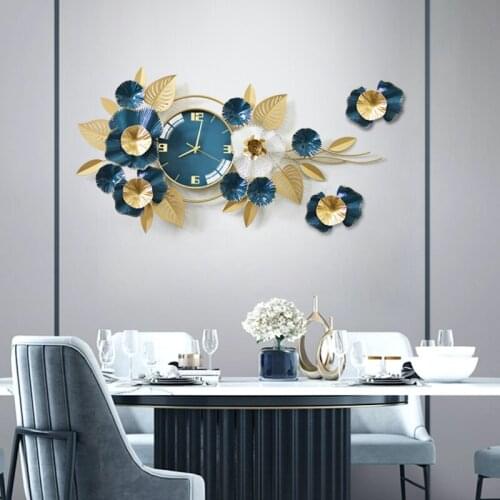 Creative Plant Flower 3D wall clock modern decor wall digital clock Living room decoration wall clock modern design home decor