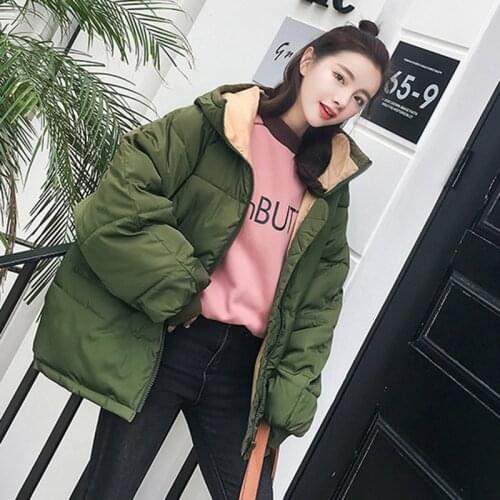 Oversize 2020 Real New Full Zipper Solid Fashion Cotton Cotton-padded Jacket More Big Yards Hooded Warm Q17 Winter Jacket Women