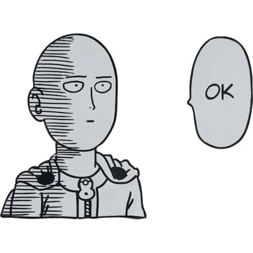 LLY-0424 Personality Car Stickers One Punch Man Saitama Funny Voyeur Anime Decal Decor PVC Cars Motorcycle Waterproof Decals